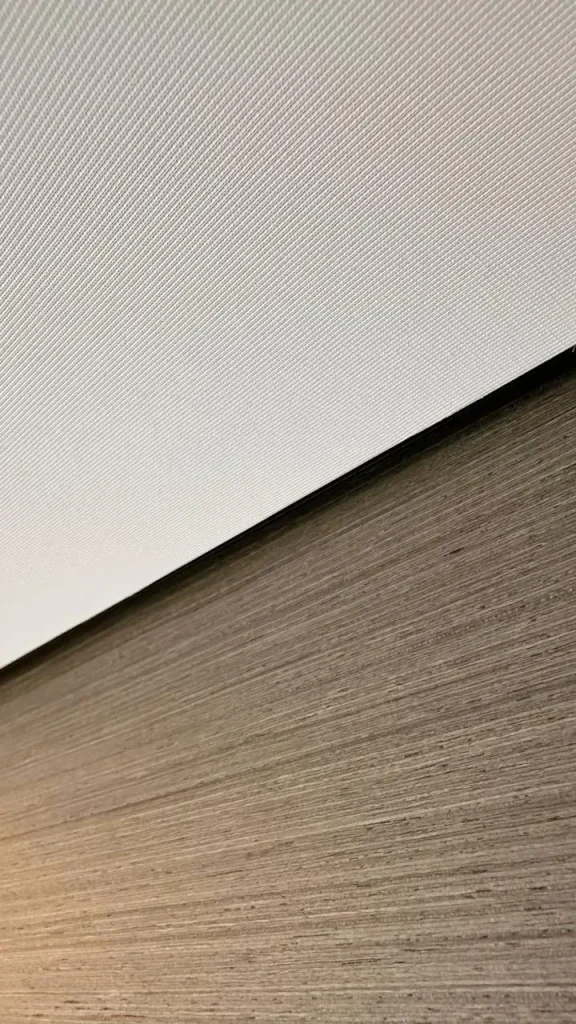 Close-up of fabric stretch ceiling texture