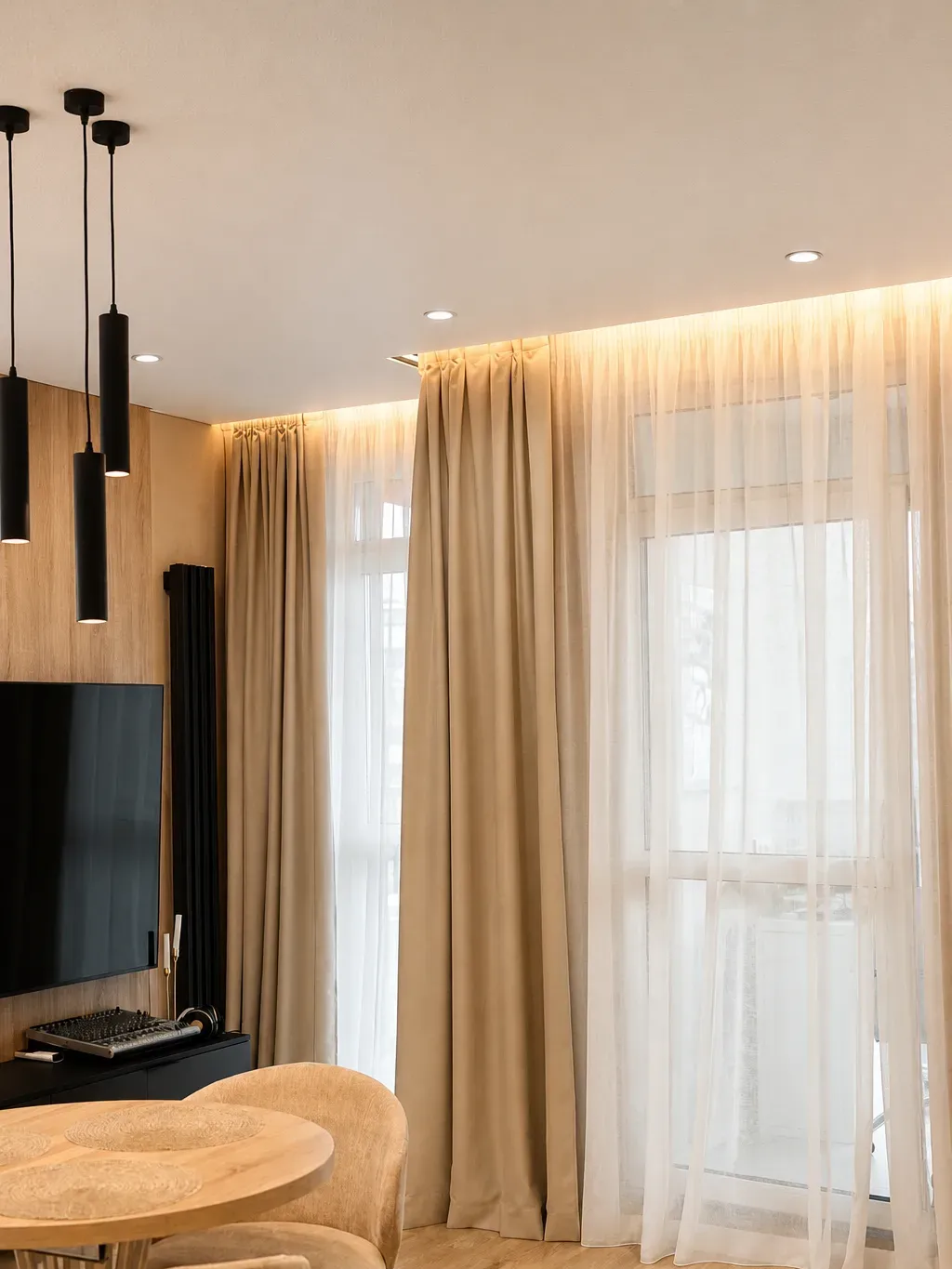 Home satin stretch ceiling living room surrey