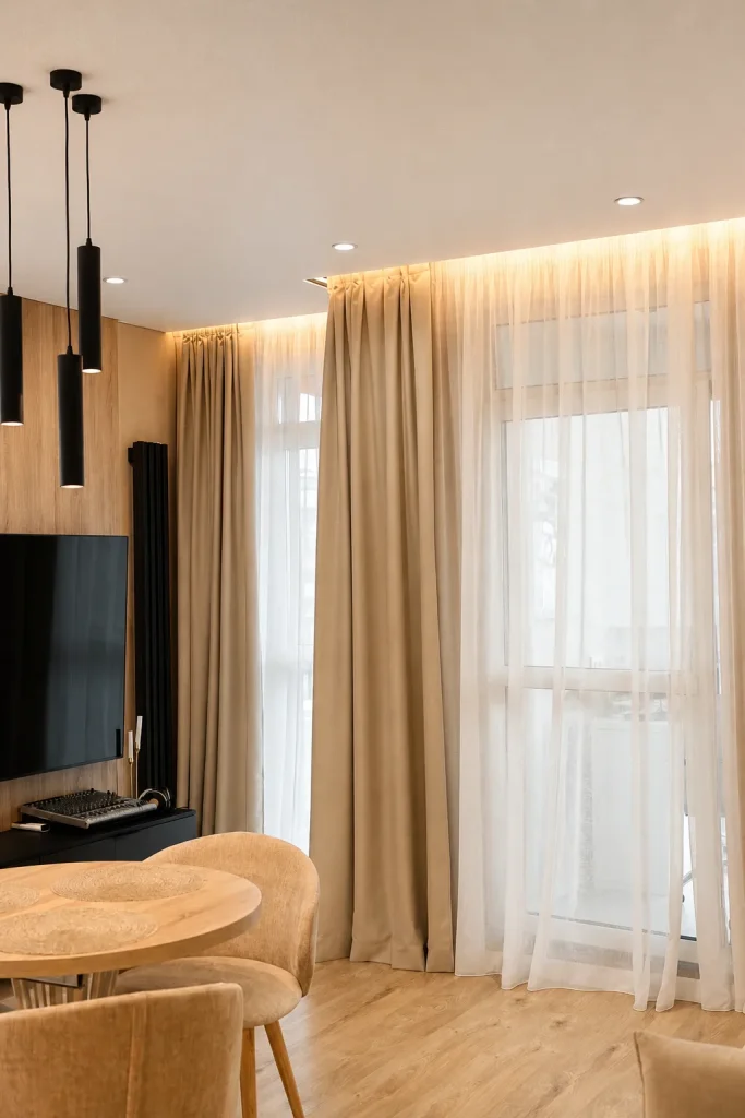 satin stretch ceiling living room surrey