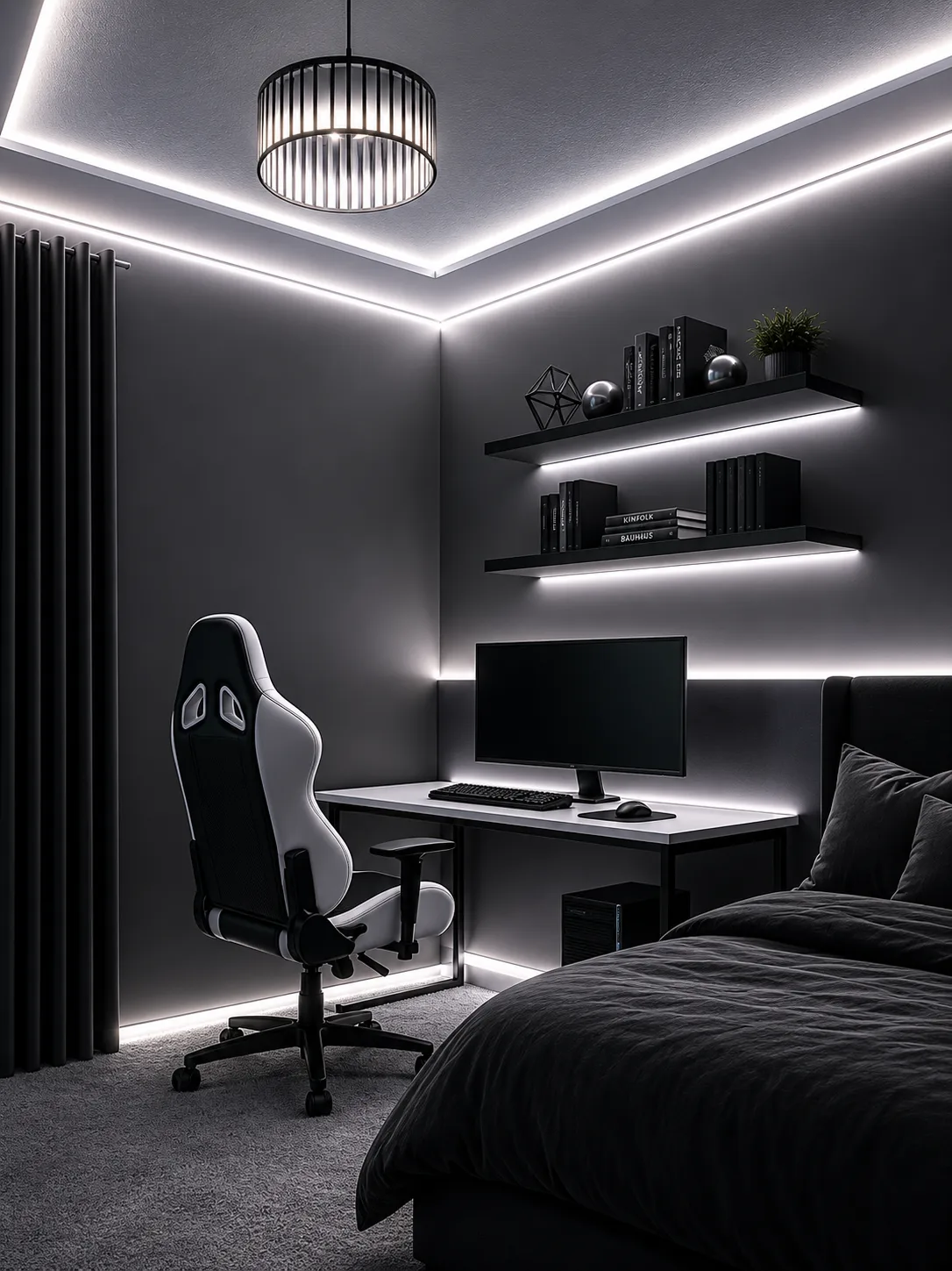 Surrey ambient stretch ceiling gaming bedroom